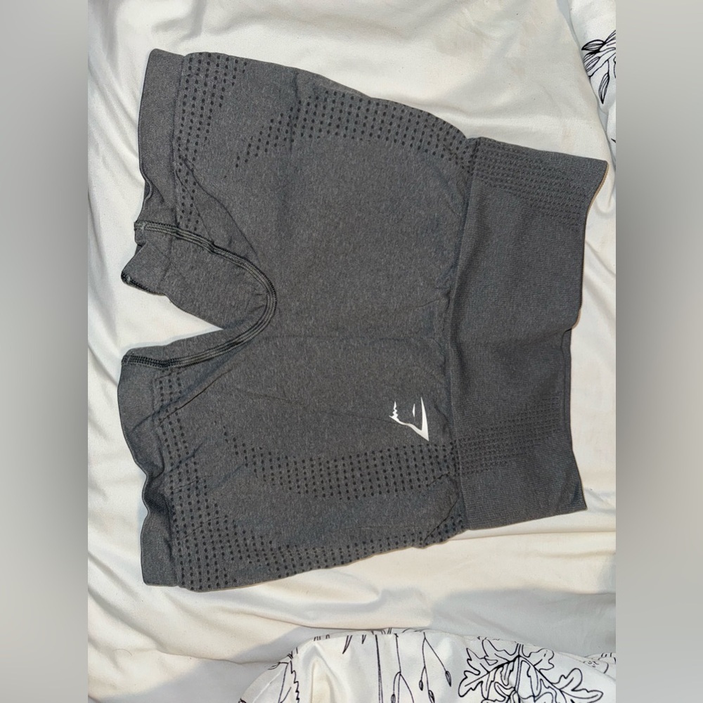 XS Grey gymshark seamless high rise shorts